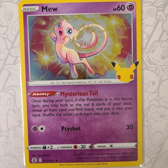 Mew 25th Anniversary Celebration Pokemon TCG - Picture 2 of 2